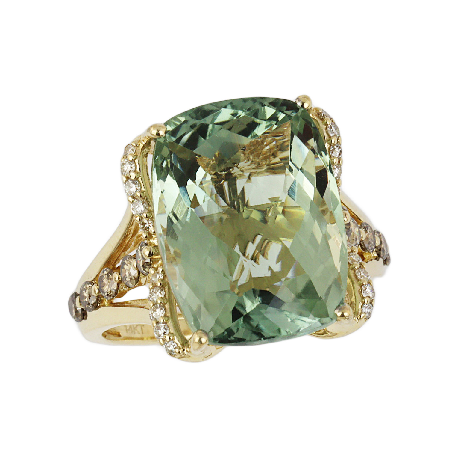Featured image of this Le Vian Women’s 14k Yellow Gold Prasiolite & Diamond Ring