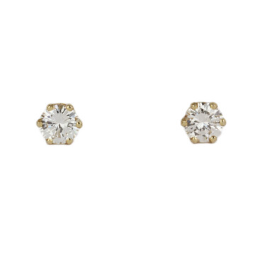 Featured image of this Women’s 14k Yellow Gold Diamond Screwback Stud Earrings