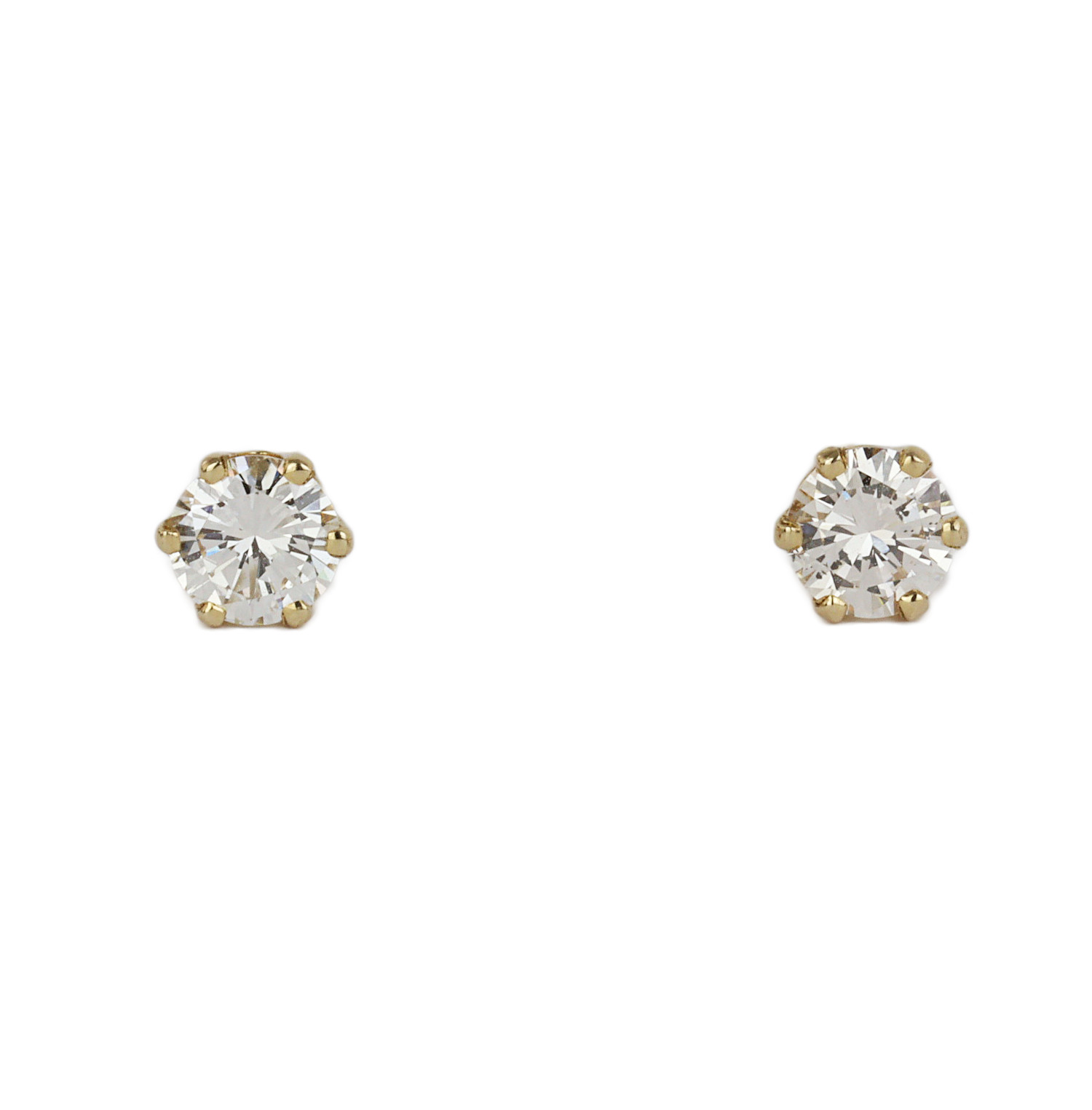 Featured image of this Women’s 14k Yellow Gold Diamond Screwback Stud Earrings