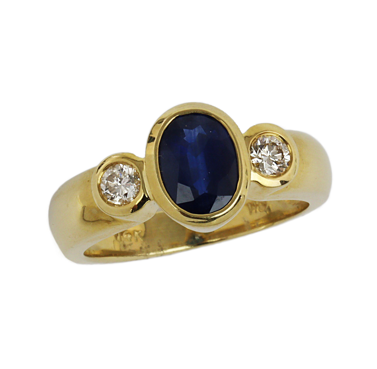Featured image of this Women’s 14k Yellow Gold Diamond, Sapphire Ring