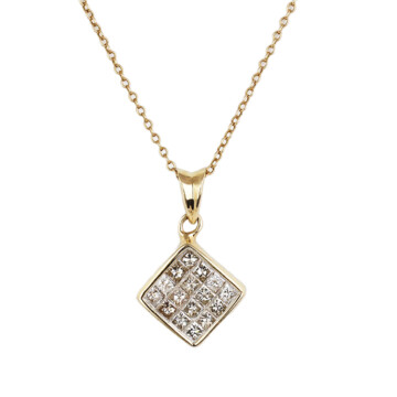 Featured image of this Women’s 14k Yellow Gold Diamond Pendant Necklace