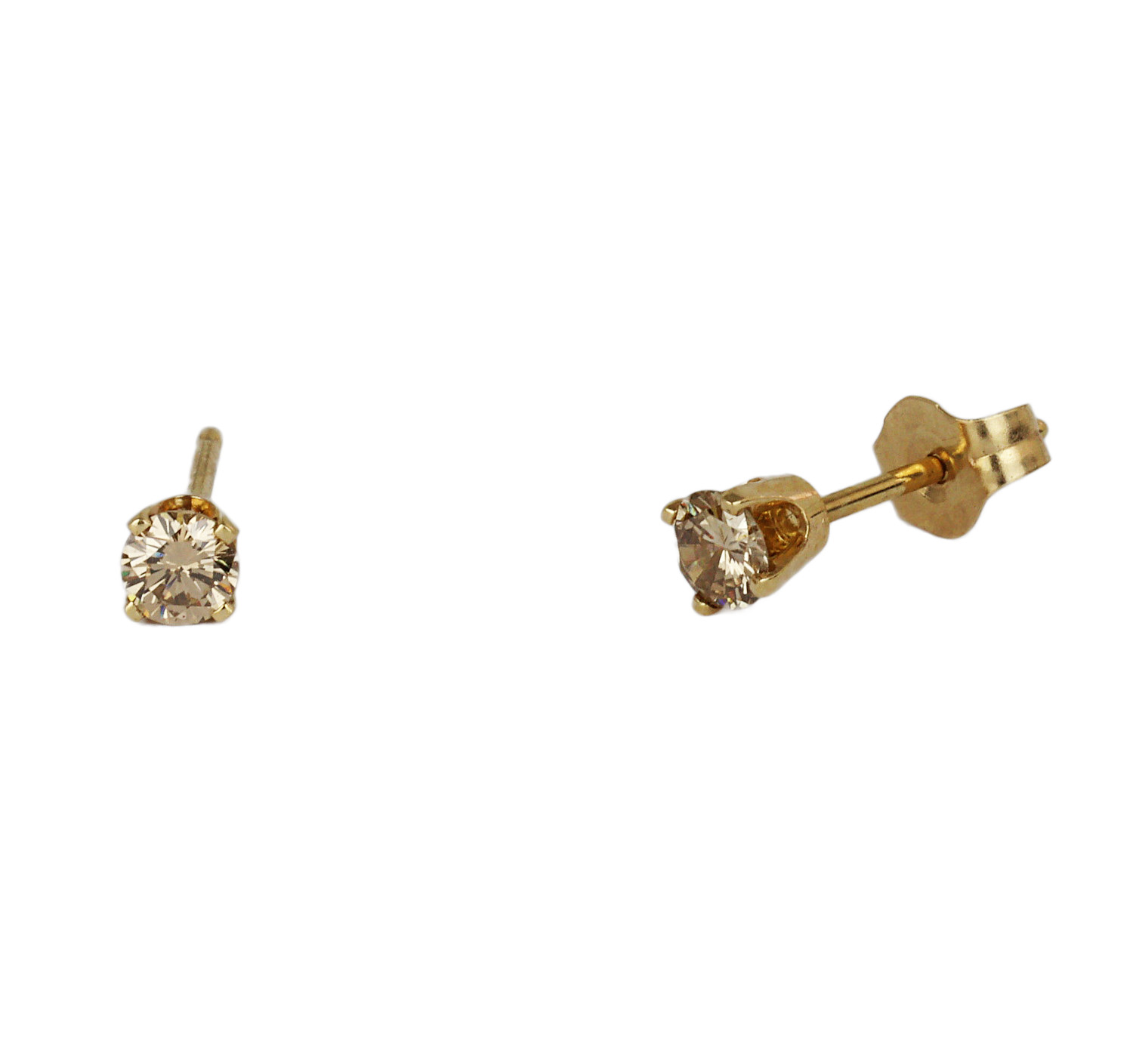 Gallery image of this Women’s 14k Yellow Gold Diamond Stud Earrings