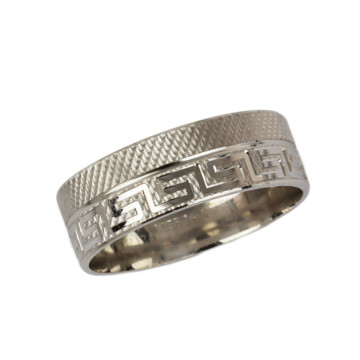 Featured image of this Men’s 14k White Gold Band Ring