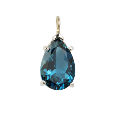 Featured image of this Women’s 14k White Gold Topaz Pendant