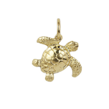 Featured image of this Women’s 14k Yellow Gold Sea Turtle Pendant