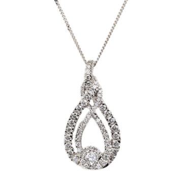 Featured image of this Women’s 10k White Gold Diamond Pendant Necklace