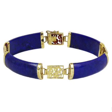 Featured image of this Women’s 14k Yellow Gold, Lapis Bracelet