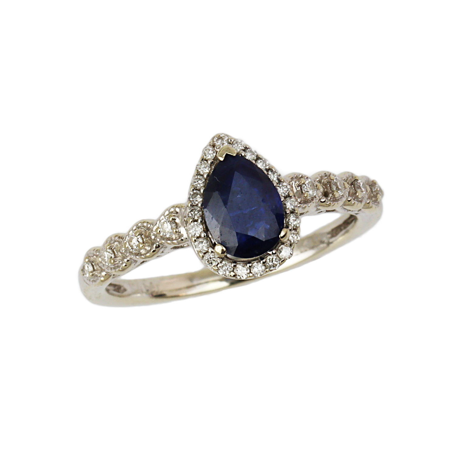 Featured image of this Women’s 14k White Gold Diamond, Sapphire Ring