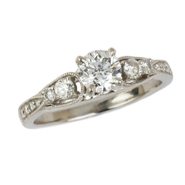 Featured image of this Women’s Platinum Diamond Bridal Ring GIA Cert