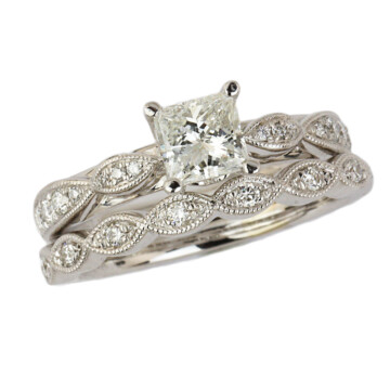 Featured image of this Women’s 14k White Gold Diamond Bridal Ring GIA Cert