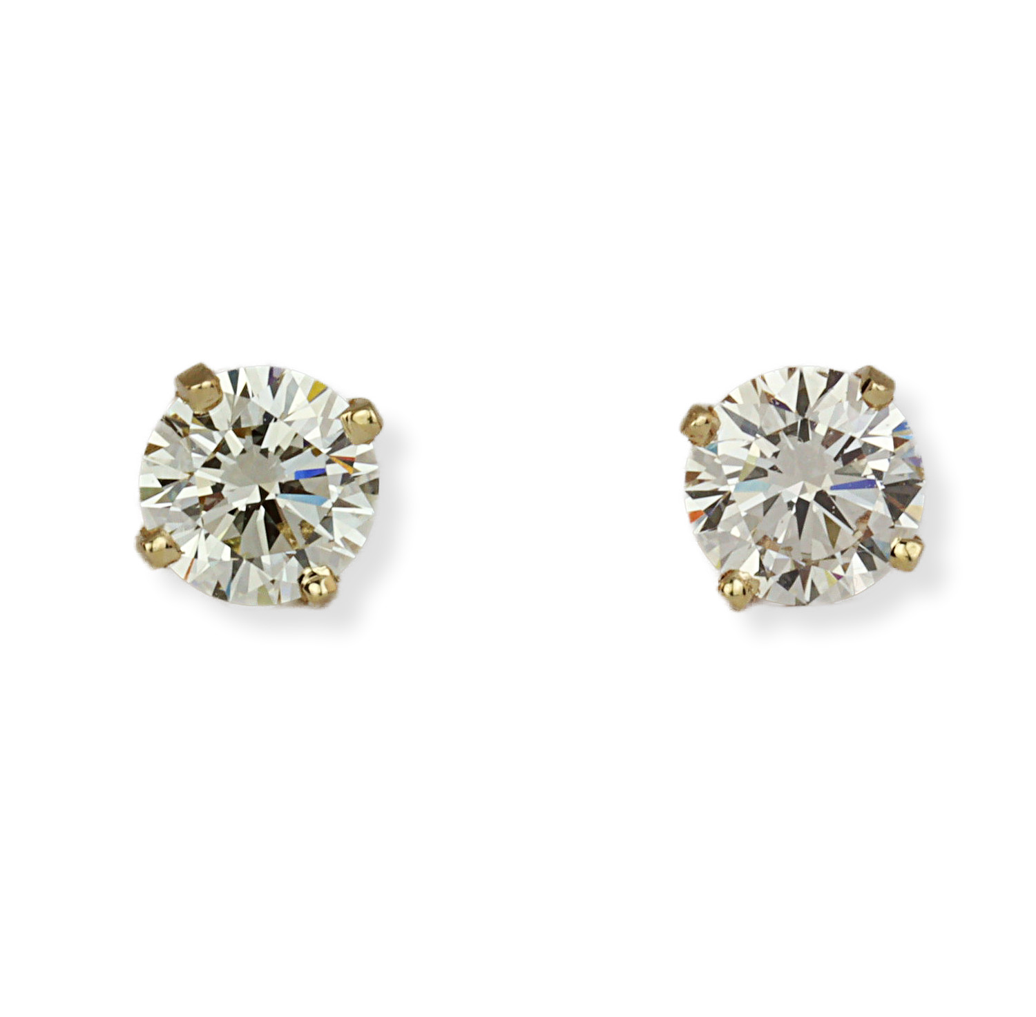 Featured image of this Women’s 14k Yellow Gold Diamond Stud Earrings EGL Cert