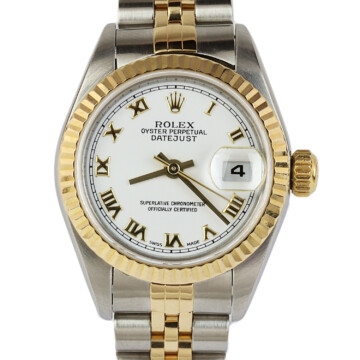 Featured image of this Women’s 18k Yellow Gold, Stainless Steel Datejust Rolex Wristwatch – 26mm Case