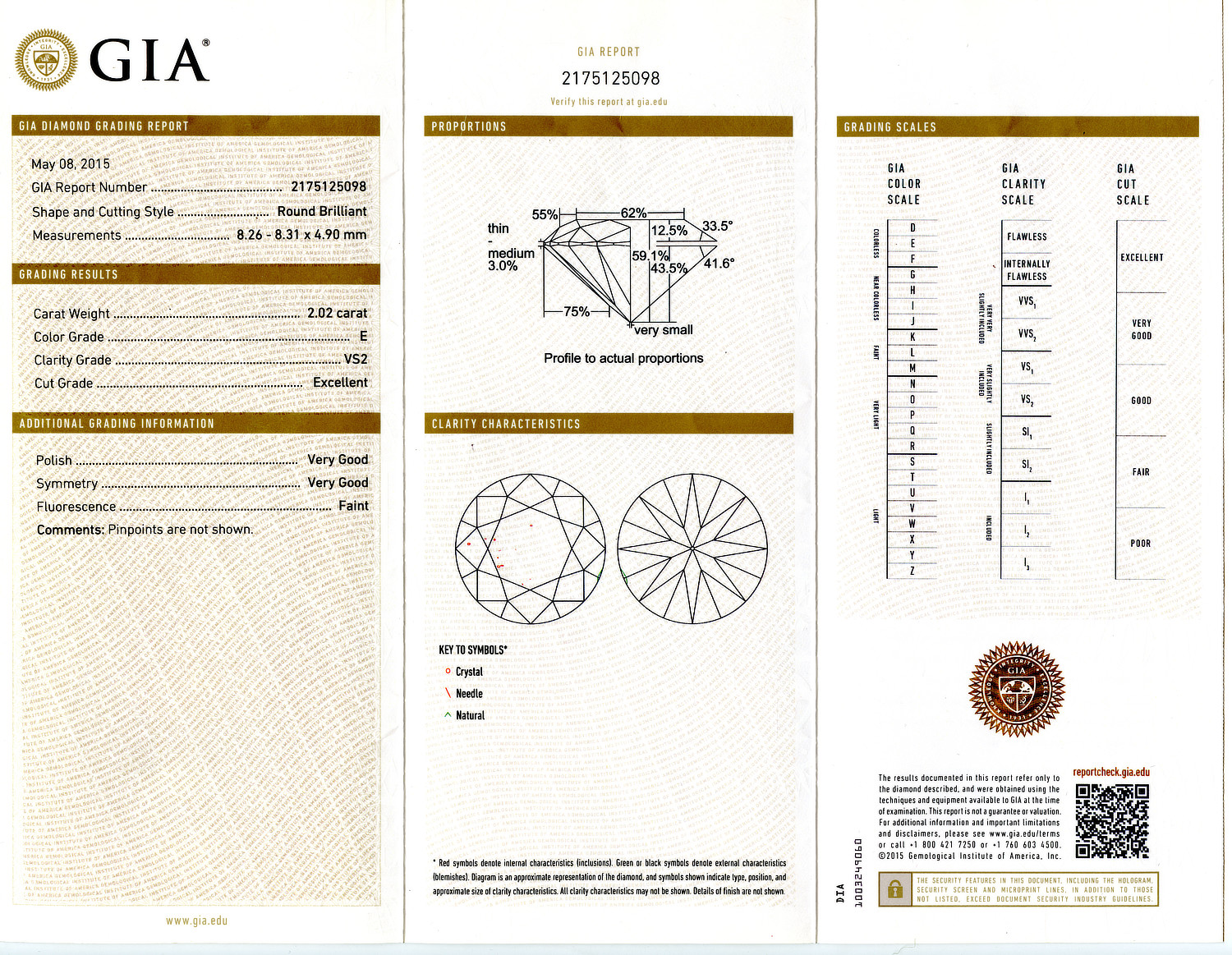Gallery image of this GIA Certified 2.02ct Round Brilliant Cut Diamond E/VS2