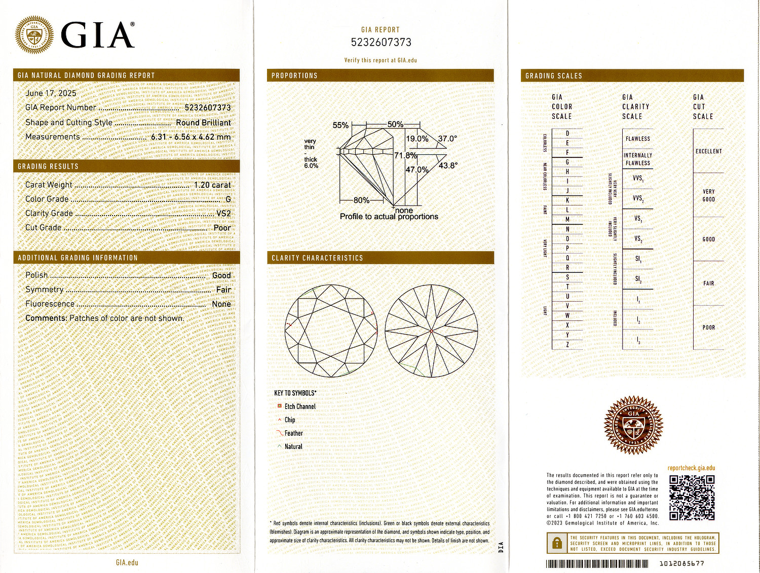 Gallery image of this GIA Certified 1.20ct Round Brilliant Cut Diamond G/VS2