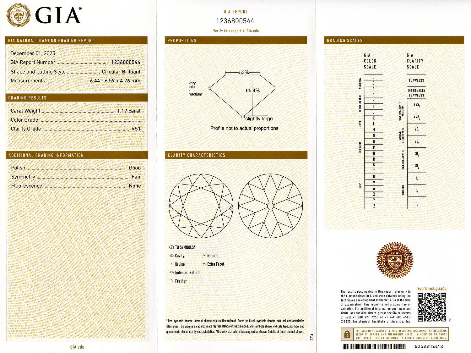 Gallery image of this GIA Certified 1.17ct Circular Cut Diamond J/VS1