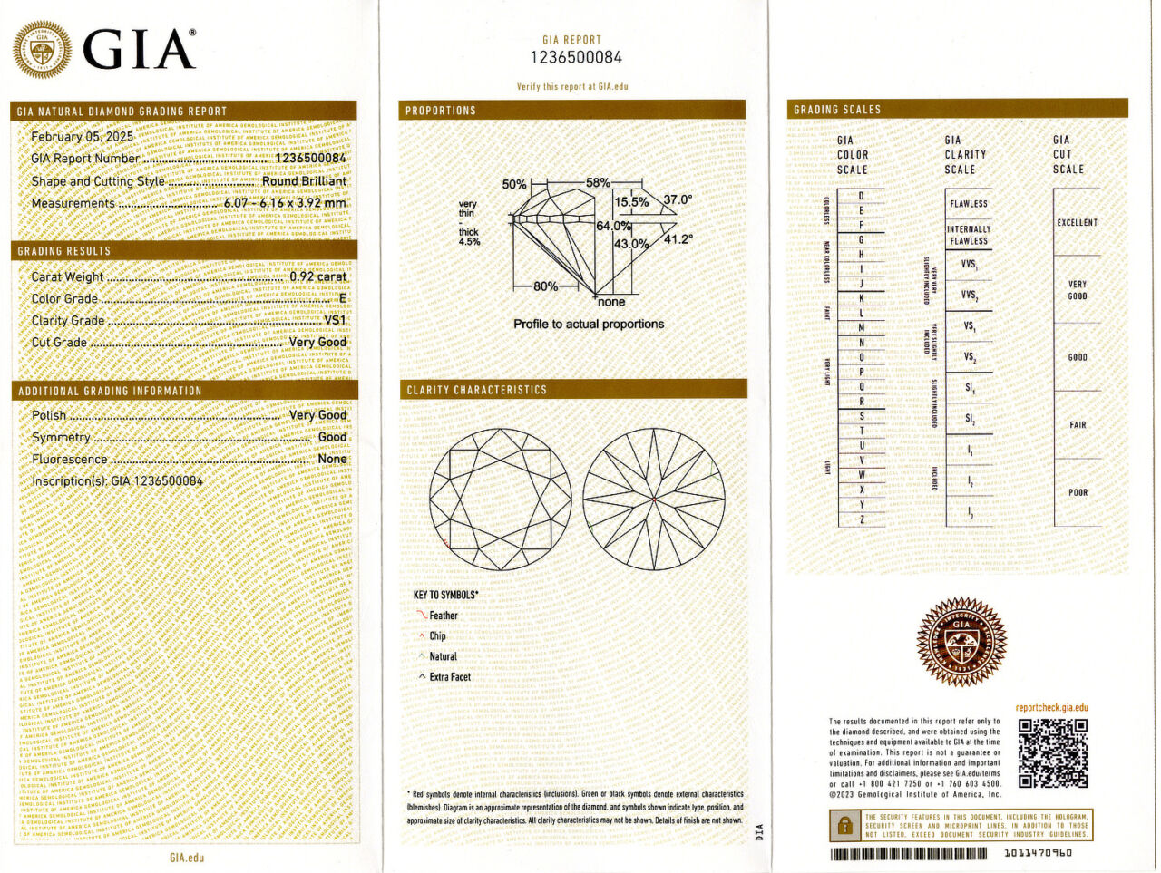 Gallery image of this GIA Certified 0.92ct Round Brilliant Cut Diamond D/VS1