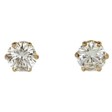 Featured image of this Women’s 14k Yellow Gold Diamond Screwback Stud Earrings