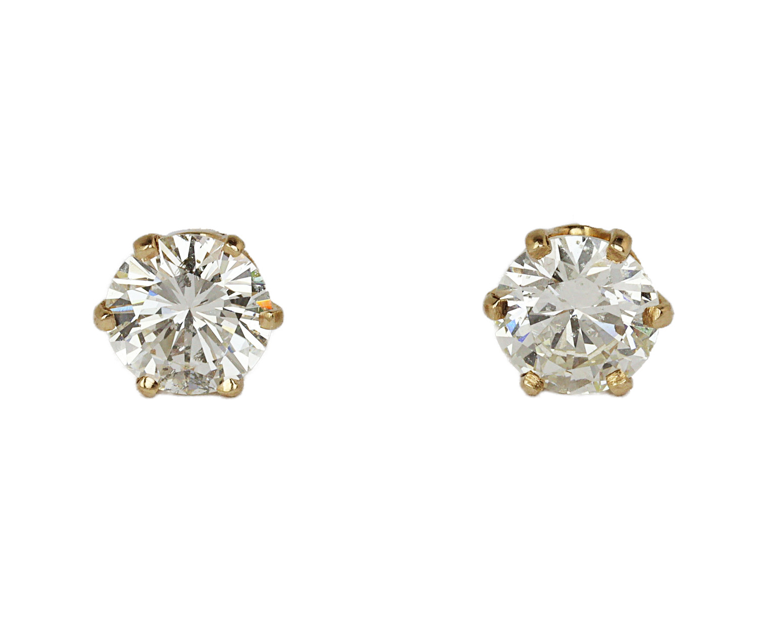 Featured image of this Women’s 14k Yellow Gold Diamond Screwback Stud Earrings