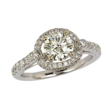 Featured image of this Women’s 14k White Gold Diamond Engagement Ring EGL Cert