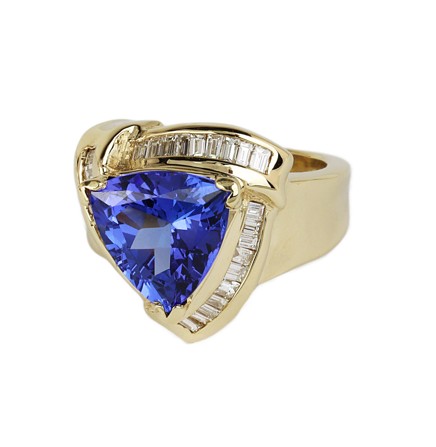 Gallery image of this Women’s 14k Yellow Gold Diamond, Tanzanite Ring
