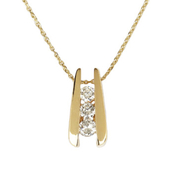 Featured image of this Women’s 14k Yellow Gold Diamond Pendant Necklace