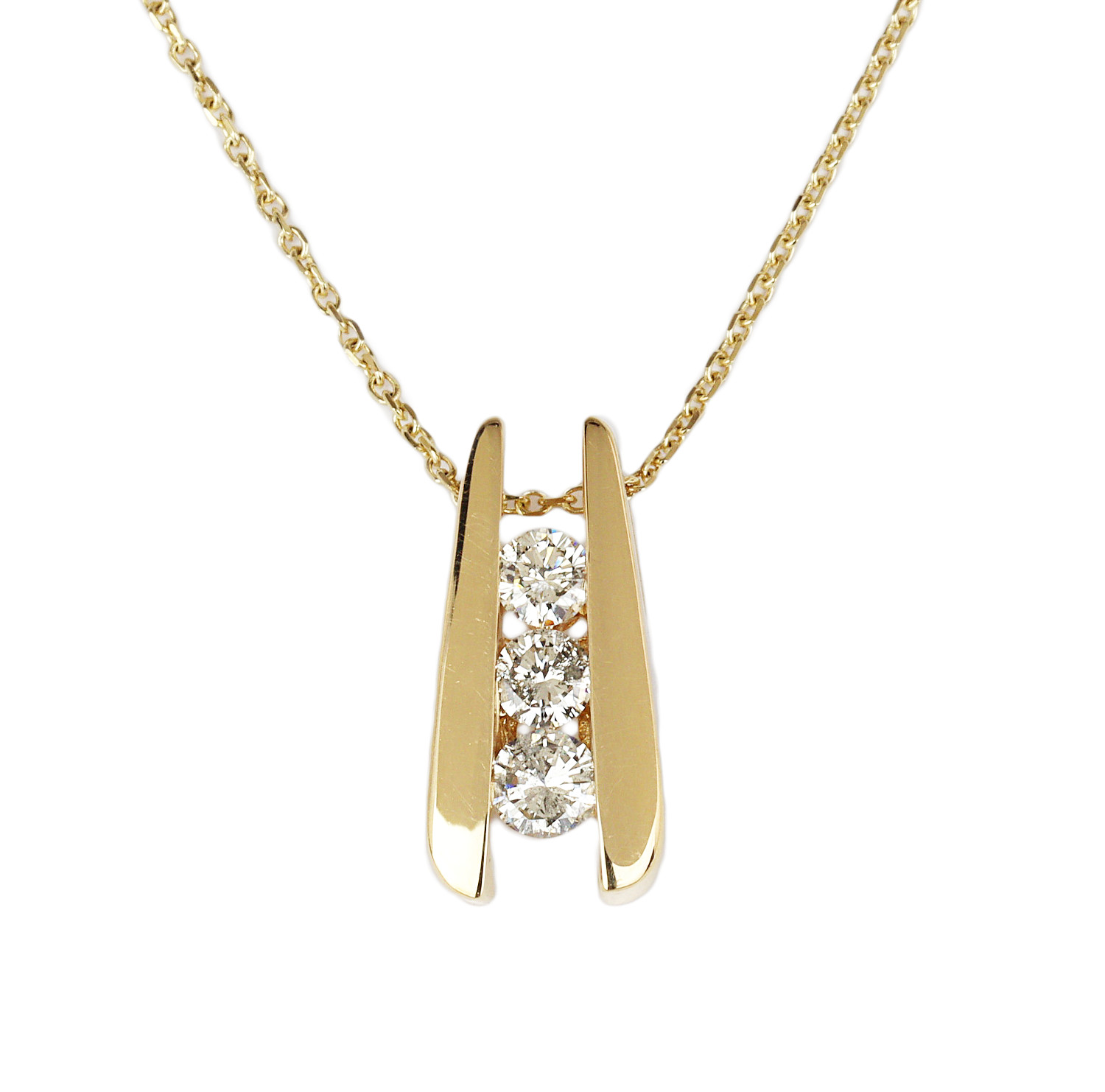 Featured image of this Women’s 14k Yellow Gold Diamond Pendant Necklace