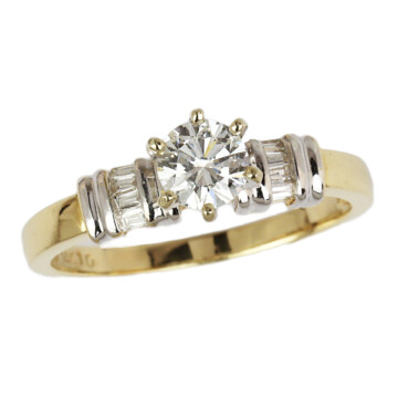 Featured image of this Women’s 14k Yellow & White Gold Diamond Bridal Ring EGL Cert