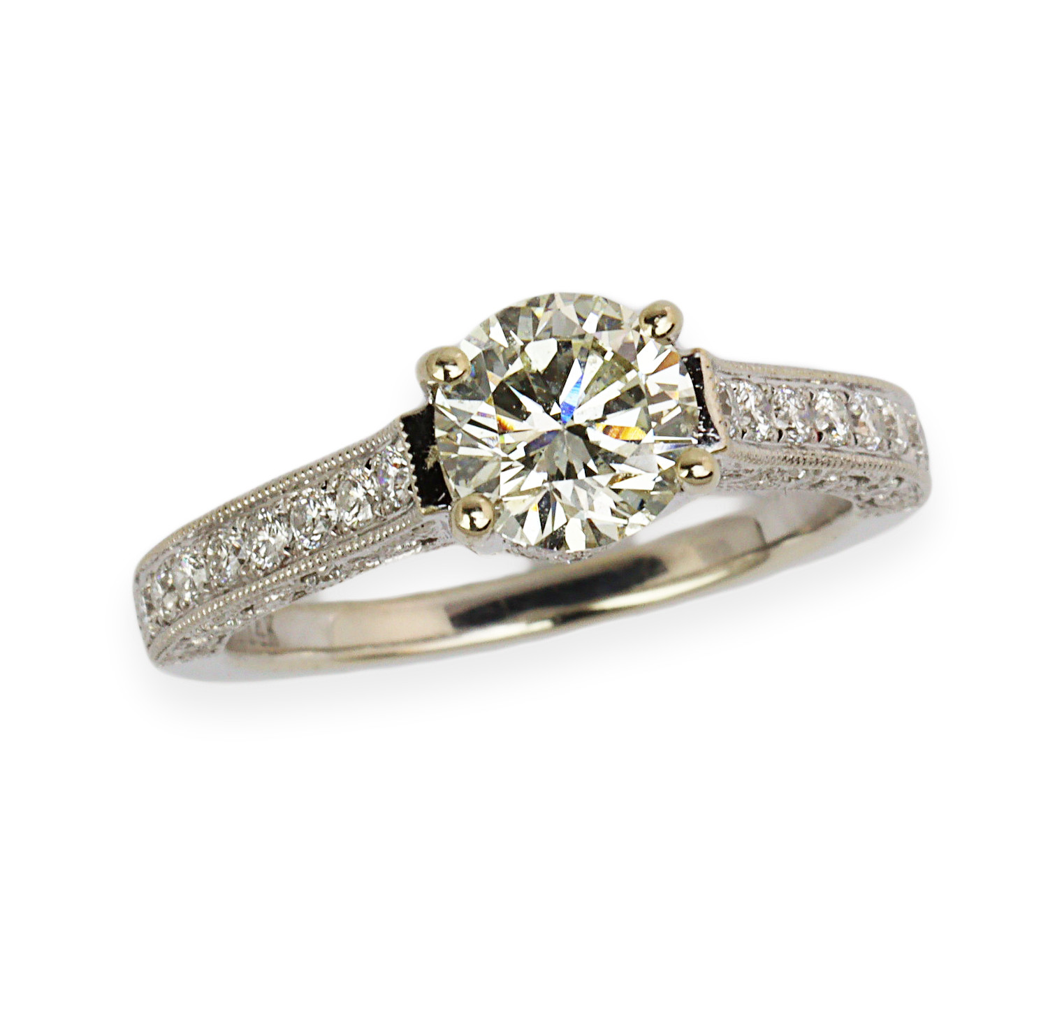 Featured image of this Women’s 14k White Gold Diamond Ring GIA Cert