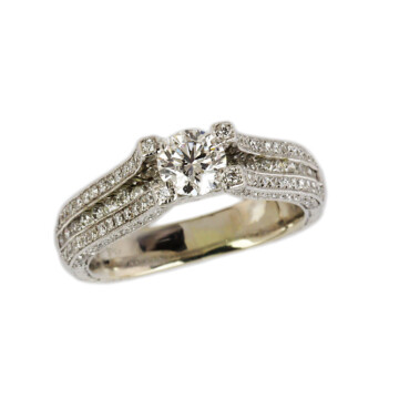 Featured image of this Women’s 14k White Gold Diamond Ring EGL Cert