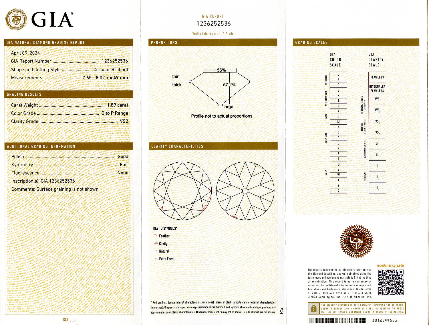 Gallery image of this GIA Certified 1.89ct Circular Cut Diamond O/VS2