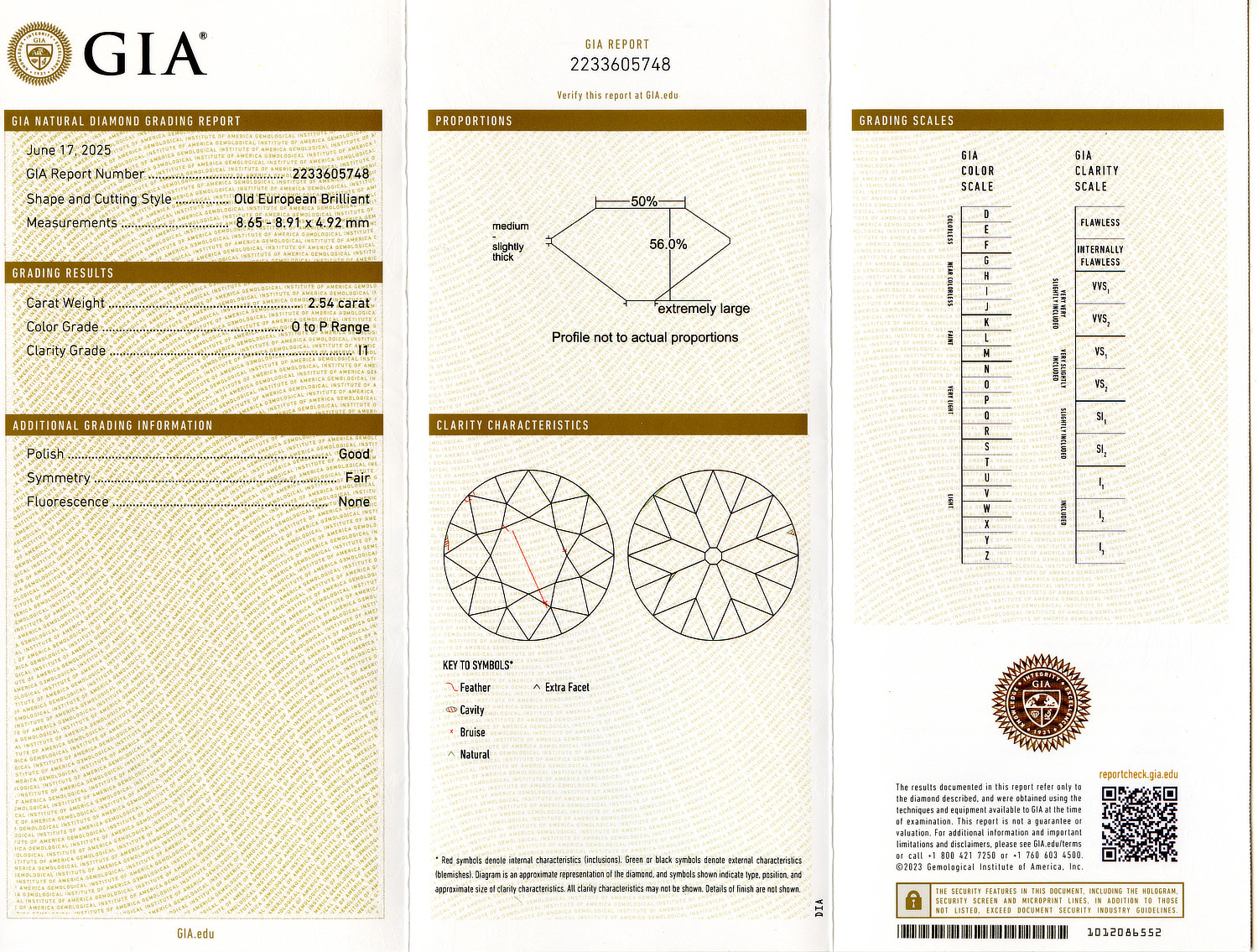 Gallery image of this GIA Certified 2.54ct Old European Cut Diamond O/I1