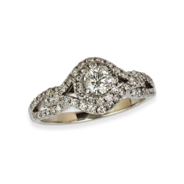 Featured image of this Women’s 14k White Gold Diamond Bridal Ring GSI Cert