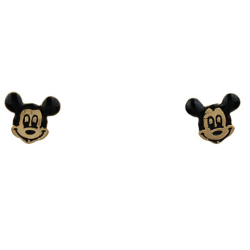 Featured image of this 14k Yellow Gold Mickey Mouse Stud Earrings