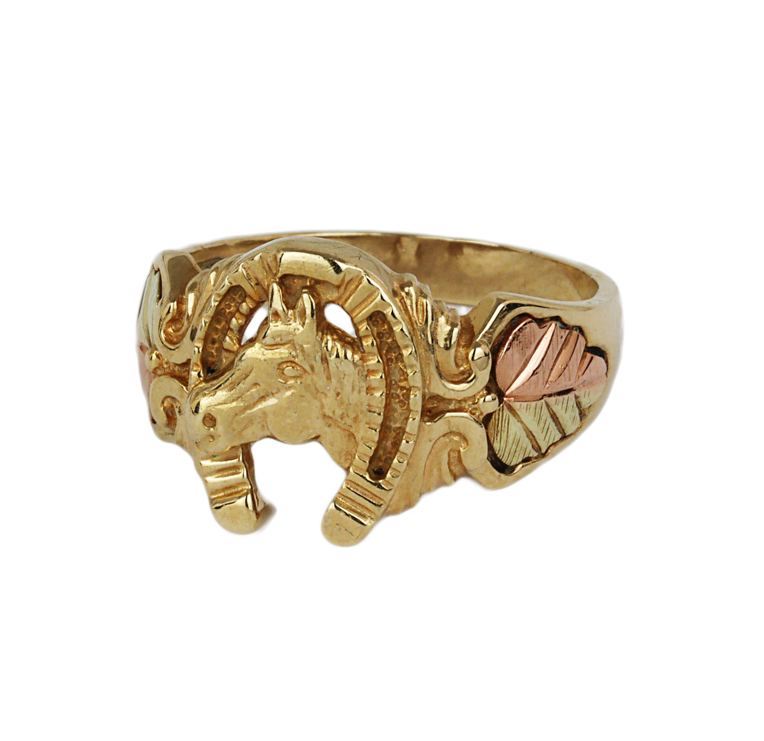 Gallery image of this Unisex 10k Black Hills Gold Horseshoe Ring