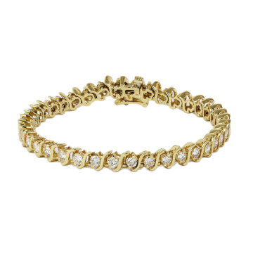 Featured image of this Women’s 14k Yellow Gold Diamond Link Bracelet
