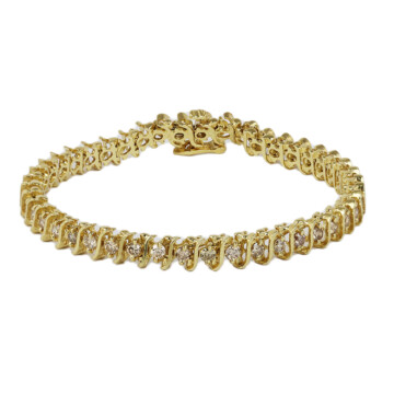 Featured image of this Women’s 14k Yellow Gold Diamond Link Bracelet