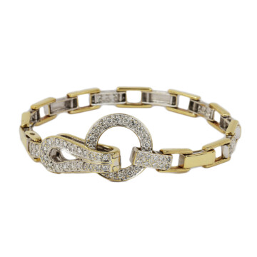Featured image of this Women’s 18k Yellow Gold Diamond Link Bracelet