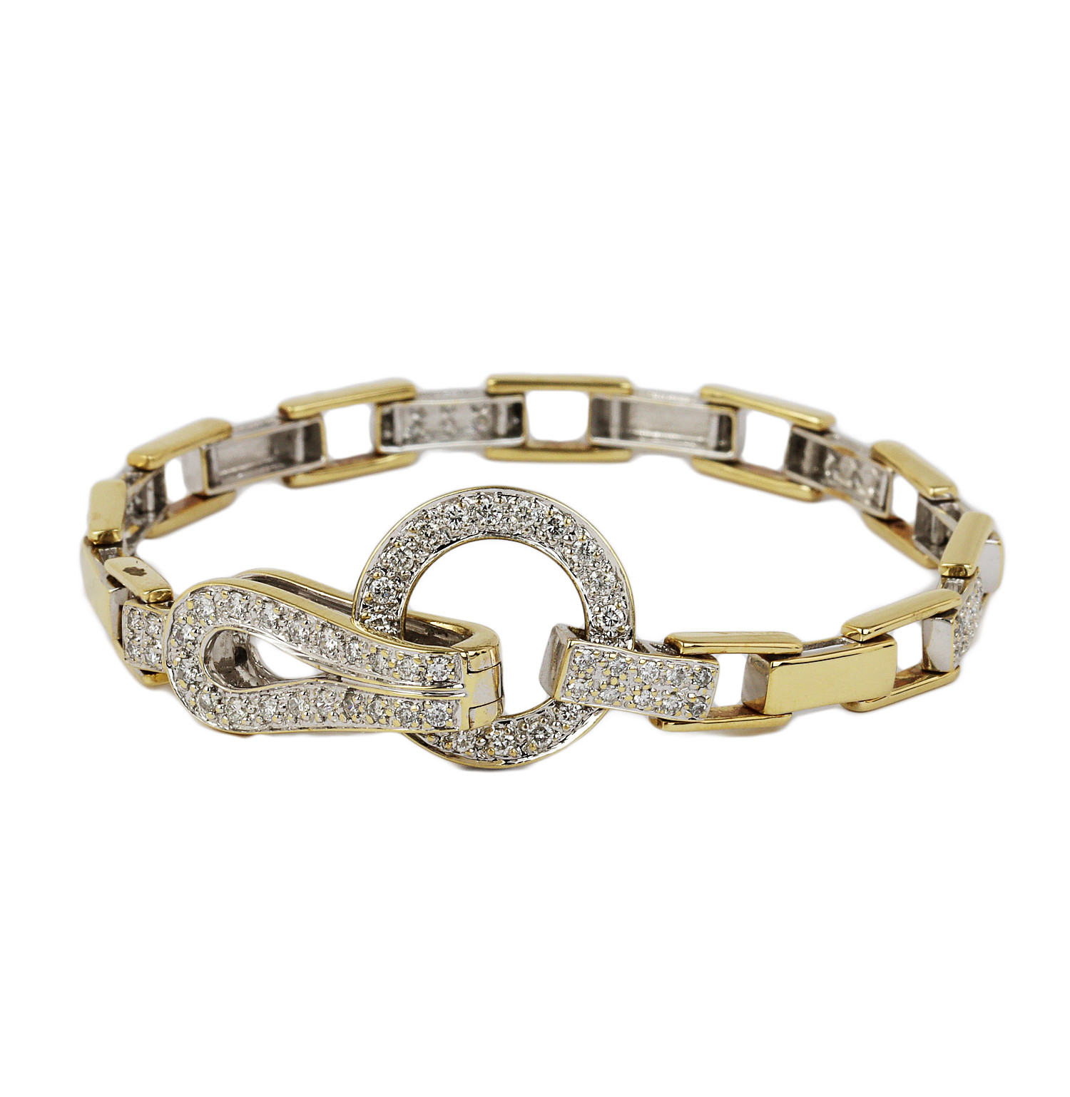 Featured image of this Women’s 18k Yellow Gold Diamond Link Bracelet