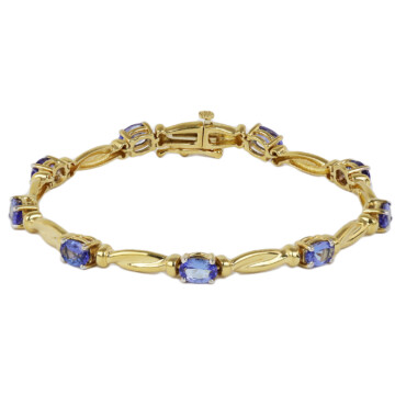 Featured image of this Women’s 14k Yellow Gold Tanzanite Link Bracelet