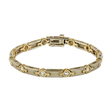 Featured image of this Women’s 14k Yellow & White Gold Diamond Link Bracelet