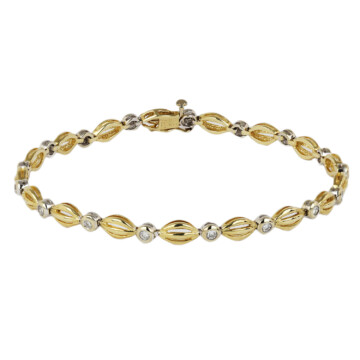 Featured image of this Women’s 14k Yellow & White Gold Diamond Link Bracelet