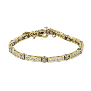 Featured image of this Women’s 14k Yellow Gold Diamond Link Bracelet
