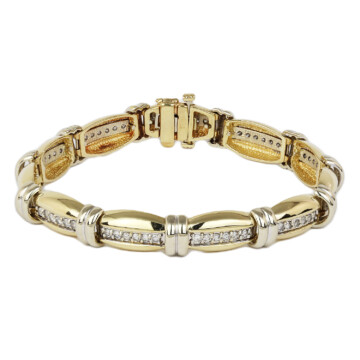Featured image of this Women’s 14k Yellow Gold Diamond Link Bracelet