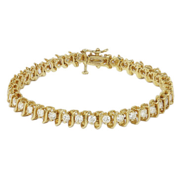 Featured image of this Women’s 14k Yellow Gold Diamond Link Bracelet