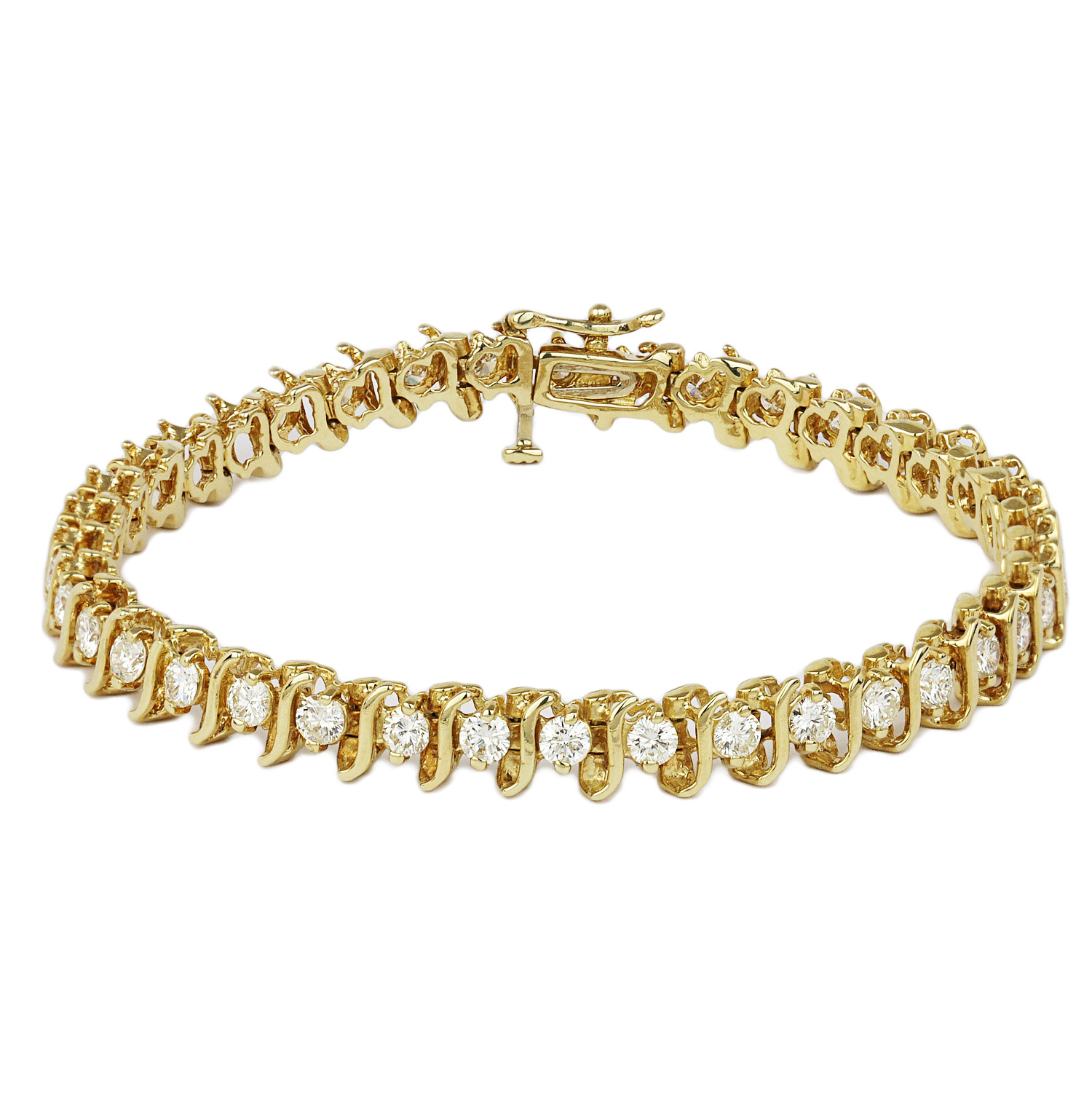 Featured image of this Women’s 14k Yellow Gold Diamond Link Bracelet