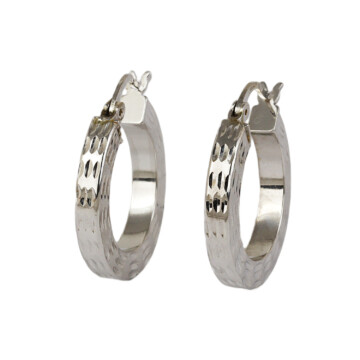 Featured image of this Women’s 14k White Gold Hoop Earrings