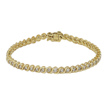 Featured image of this Women’s 14k Yellow Gold Diamond Link Bracelet