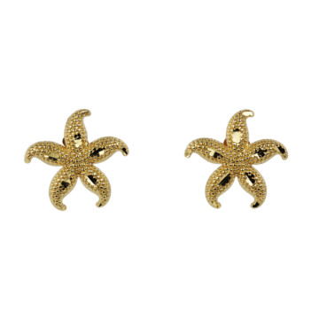 Featured image of this Women’s 14k Yellow Gold Starfish Stud Earrings