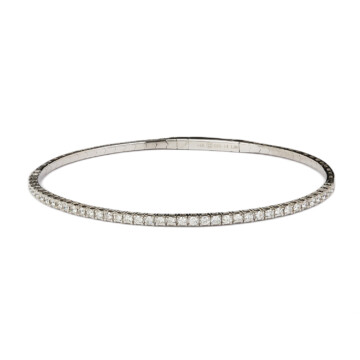 Featured image of this Women’s 14k White Gold Diamond Flexible Bangle Bracelet