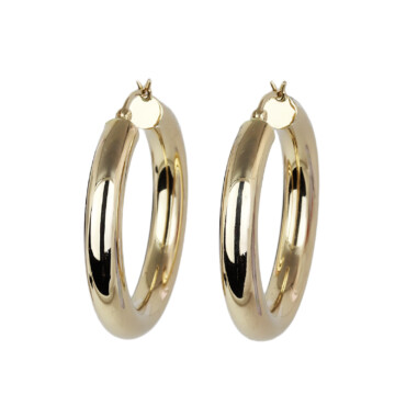 Featured image of this Women’s 14k Yellow Gold Hoop Earrings